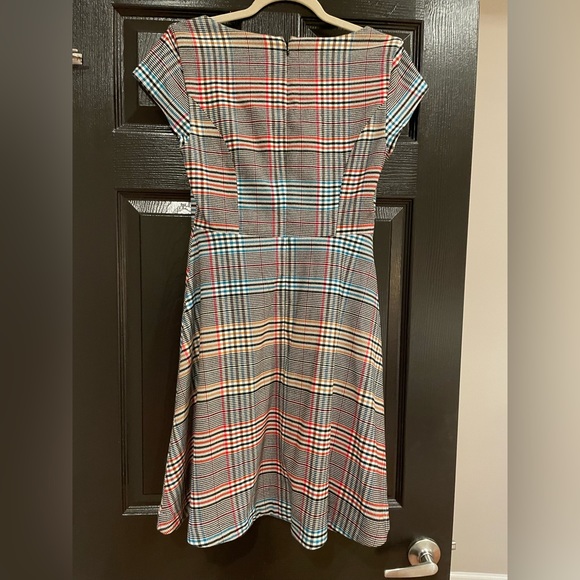 Anthropologie NWT plaid cap sleeve dress size 4 - Picture 3 of 4
